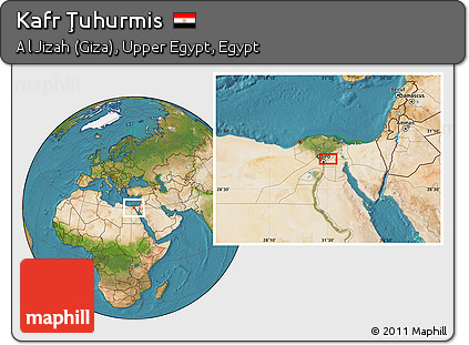 Satellite Location Map of Kafr Ţuhurmis