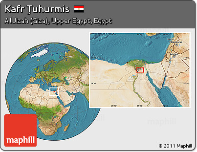 Satellite Location Map of Kafr Ţuhurmis