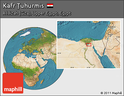 Satellite Location Map of Kafr Ţuhurmis