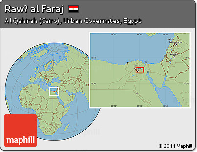 Savanna Style Location Map of Rawḑ Al Faraj