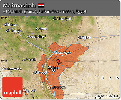 Satellite Map of Maḩmashah