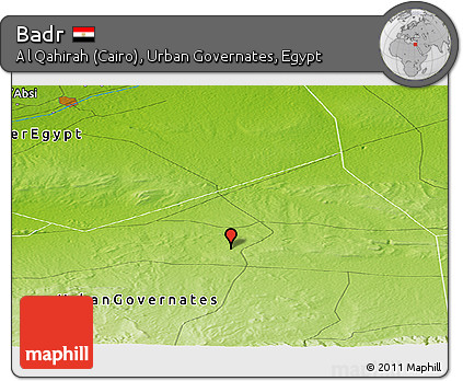 Physical Panoramic Map of Badr