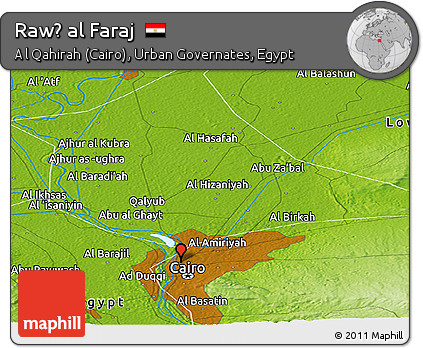 Physical Panoramic Map of Rawḑ Al Faraj