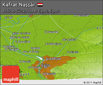 Physical Panoramic Map of Kafrat Naşşār