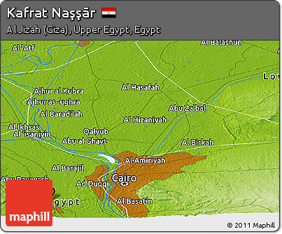 Physical Panoramic Map of Kafrat Naşşār