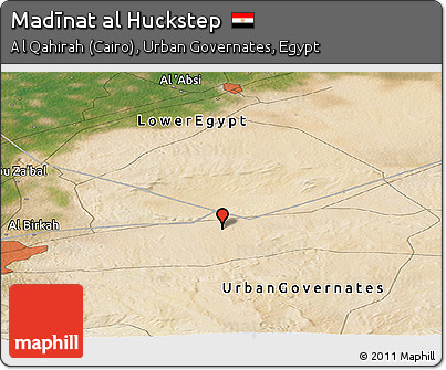 Satellite Panoramic Map of Madīnat Al Huckstep