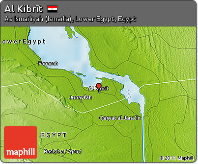 Physical 3D Map of Al Kibrīt