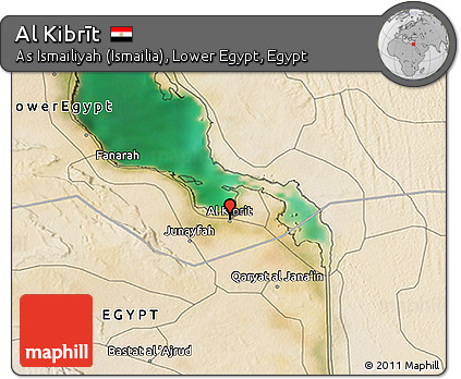 Satellite 3D Map of Al Kibrīt