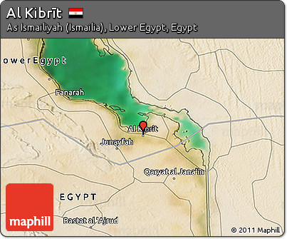 Satellite 3D Map of Al Kibrīt