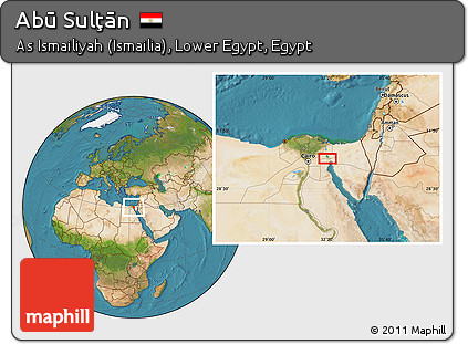Satellite Location Map of Abū Sulţān