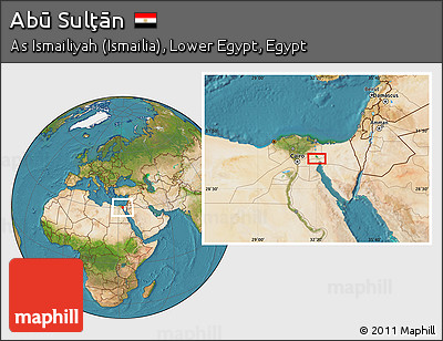 Satellite Location Map of Abū Sulţān