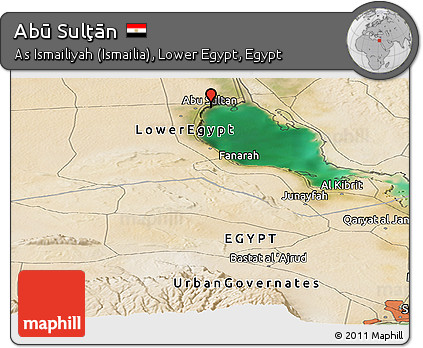 Satellite Panoramic Map of Abū Sulţān