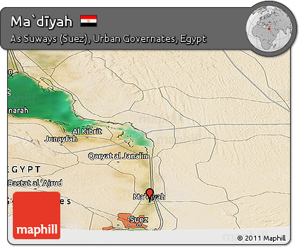 Satellite Panoramic Map of Ma`dīyah