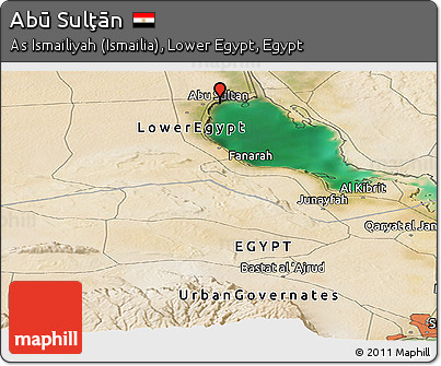 Satellite Panoramic Map of Abū Sulţān