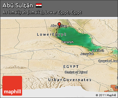 Satellite Panoramic Map of Abū Sulţān