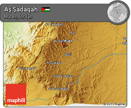 Physical 3D Map of Aş Şadaqah
