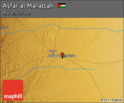 Physical 3D Map of Aşfar Al Maḩaţţah