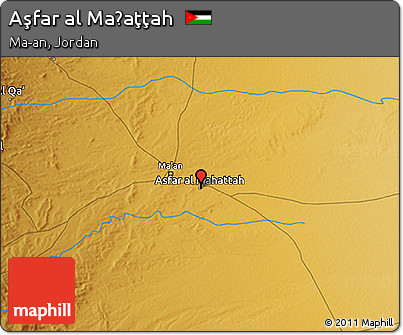 Physical 3D Map of Aşfar Al Maḩaţţah