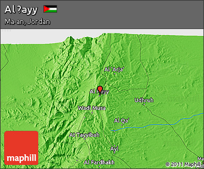 Political 3D Map of Al Ḩayy