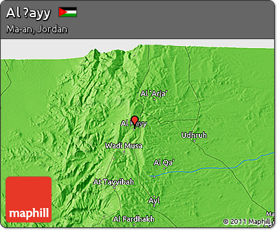 Political 3D Map of Al Ḩayy