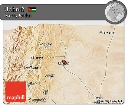 Satellite 3D Map of Udhruḩ