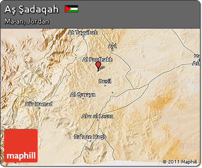 Satellite 3D Map of Aş Şadaqah