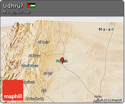 Satellite 3D Map of Udhruḩ