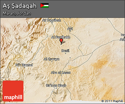 Satellite 3D Map of Aş Şadaqah
