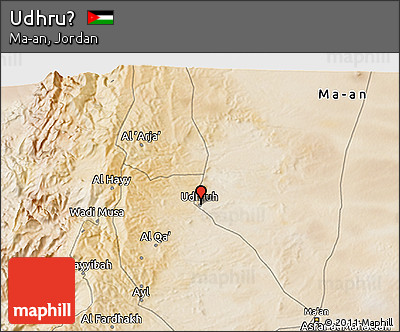 Satellite 3D Map of Udhruḩ