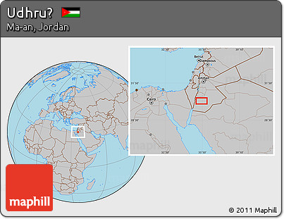 Gray Location Map of Udhruḩ