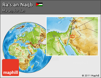 Physical Location Map of Ra's An Naqb