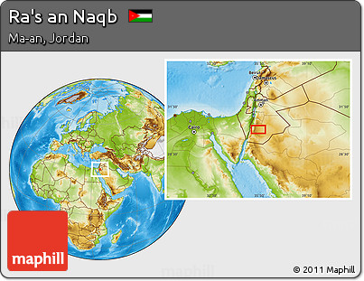 Physical Location Map of Ra's An Naqb