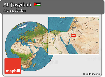 Satellite Location Map of Aţ Ţayyibah