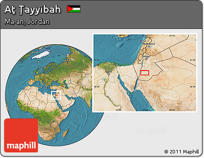 Satellite Location Map of Aţ Ţayyibah