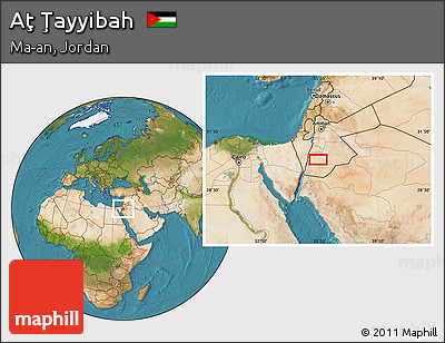 Satellite Location Map of Aţ Ţayyibah