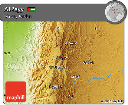 Physical Map of Al Ḩayy