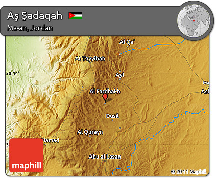 Physical Map of Aş Şadaqah
