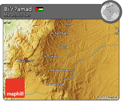 Physical Map of Bi'r Ḩamad