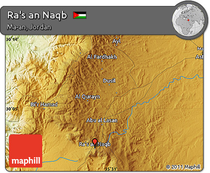 Physical Map of Ra's An Naqb