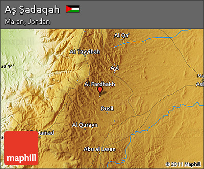 Physical Map of Aş Şadaqah