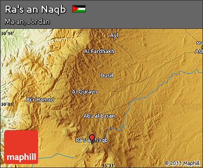 Physical Map of Ra's An Naqb