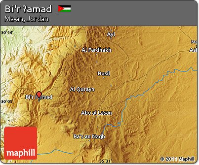 Physical Map of Bi'r Ḩamad