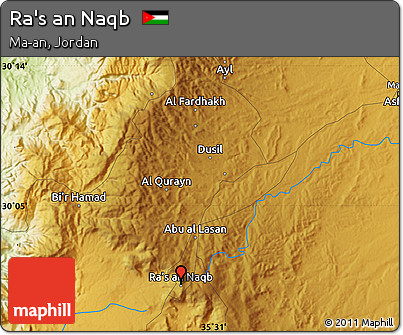 Physical Map of Ra's An Naqb