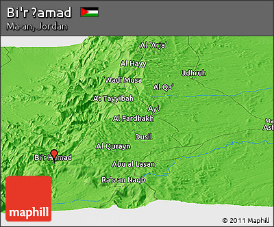 Political Panoramic Map of Bi'r Ḩamad