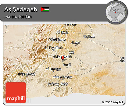 Satellite Panoramic Map of Aş Şadaqah