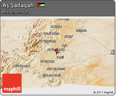 Satellite Panoramic Map of Aş Şadaqah