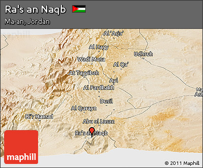 Satellite Panoramic Map of Ra's An Naqb