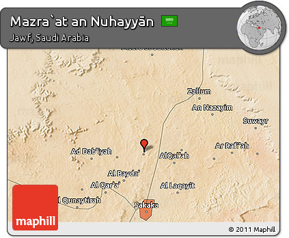 Satellite 3D Map of Mazra`at An Nuhayyān