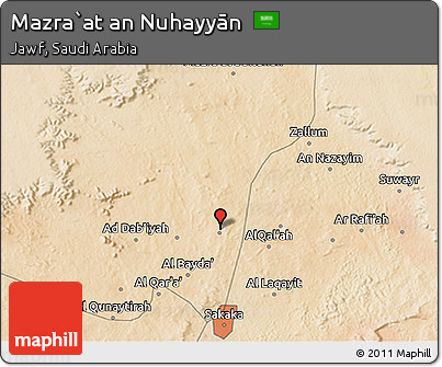 Satellite 3D Map of Mazra`at An Nuhayyān