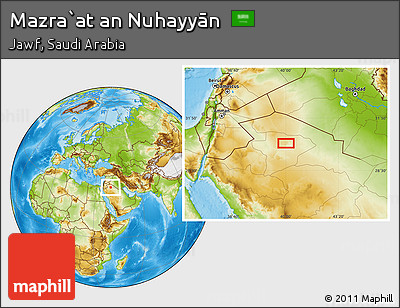 Physical Location Map of Mazra`at An Nuhayyān